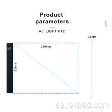JSK A5-1 Brillo acrílico Ajustable Dibujo Ajustable Pad